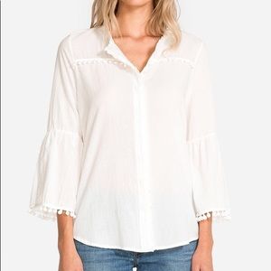 Johnny Was Calme flute sleeve button top